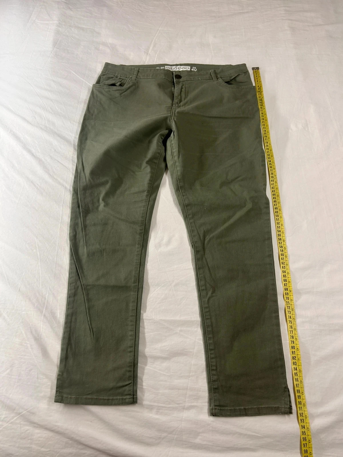 Jean slim vert kaki in extenso
